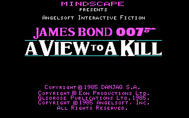 James Bond 007: A View to a Kill 0
